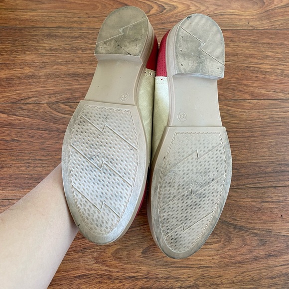 Vintage Classical Leather Oxford Inspired Flat Slip On Shoes Size 39 - Picture 6 of 12